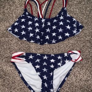 red white and blue swimsuit